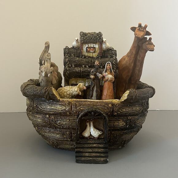 Vintage JC Penney Noah's Ark Home Collection Decor Rustic NO BOX - Picture 1 of 7